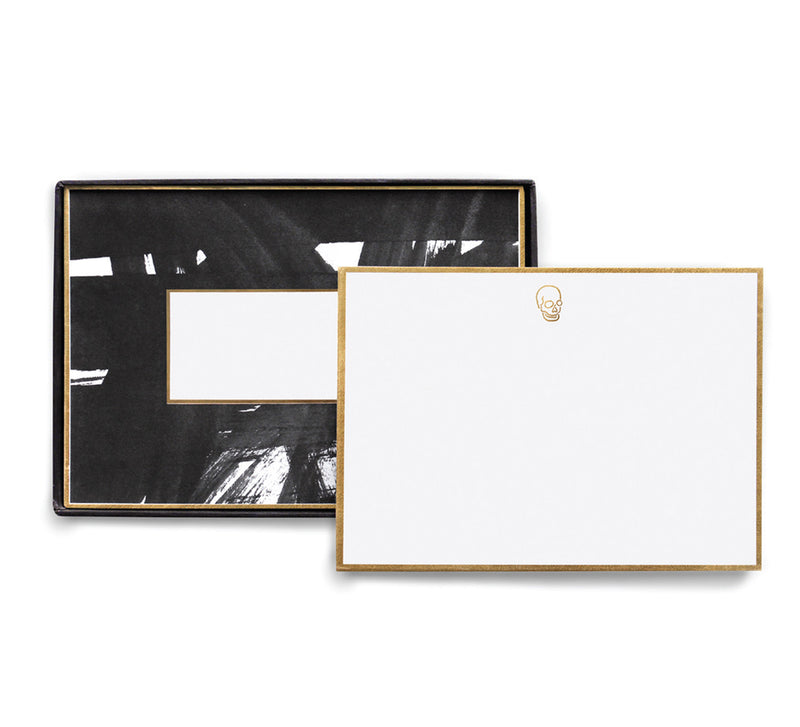 SKULL NOTE CARD SET - (PACK OF 2)